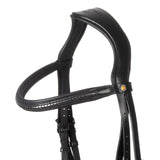 Leather bridle with black clincher
