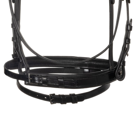 Leather bridle with black clincher