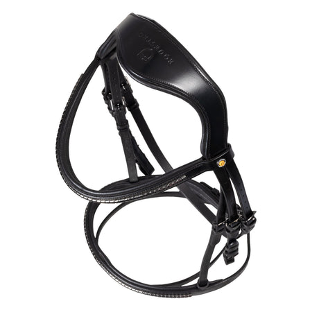 Leather bridle with black clincher
