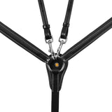 LEATHER BREASTPLATE WITH ELASTIC INSERTS & REMOVABLE MARTINGALE