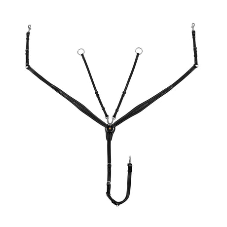 Tanned leather fork breastplate with embroideries