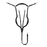 Anatomical leather breastplate with removable martingale