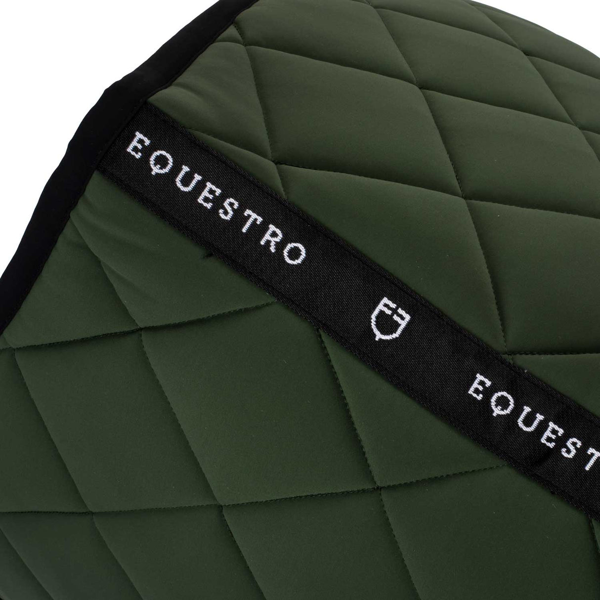 Equestro Jumping Saddle Pad With Embroidered Logo Black Line Edition