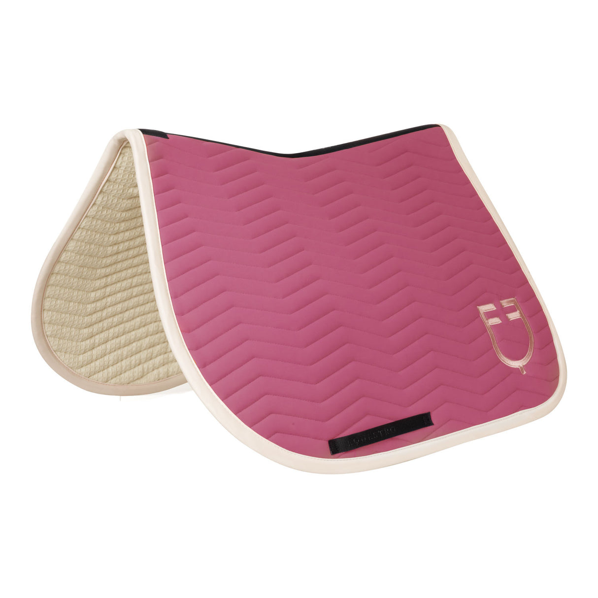 Equestro Wave Quilting Jumping Saddle Pad In Technical Fabric