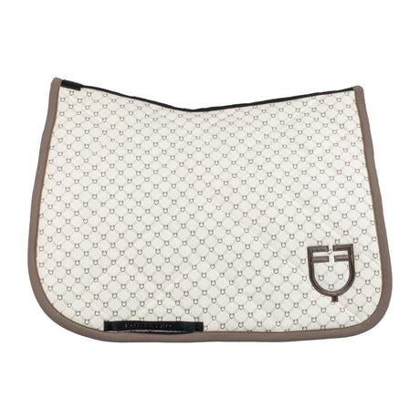Dressage saddle pad with monogram print