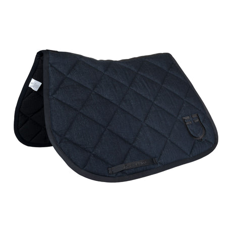 Jumping saddle pad in denim-effect technical fabric