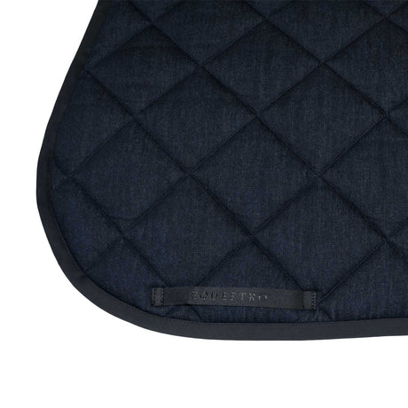 Jumping saddle pad in denim-effect technical fabric