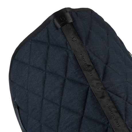 Dressage saddle pad in denim-effect technical fabric