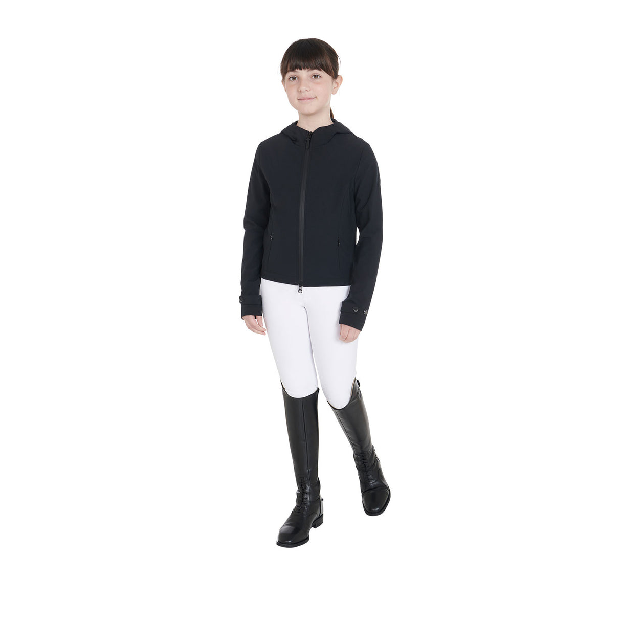 Kids' slim fit softshell jacket in technical fabric