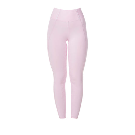 Equestro Girls' Slim Fit Grip Leggings With Logo