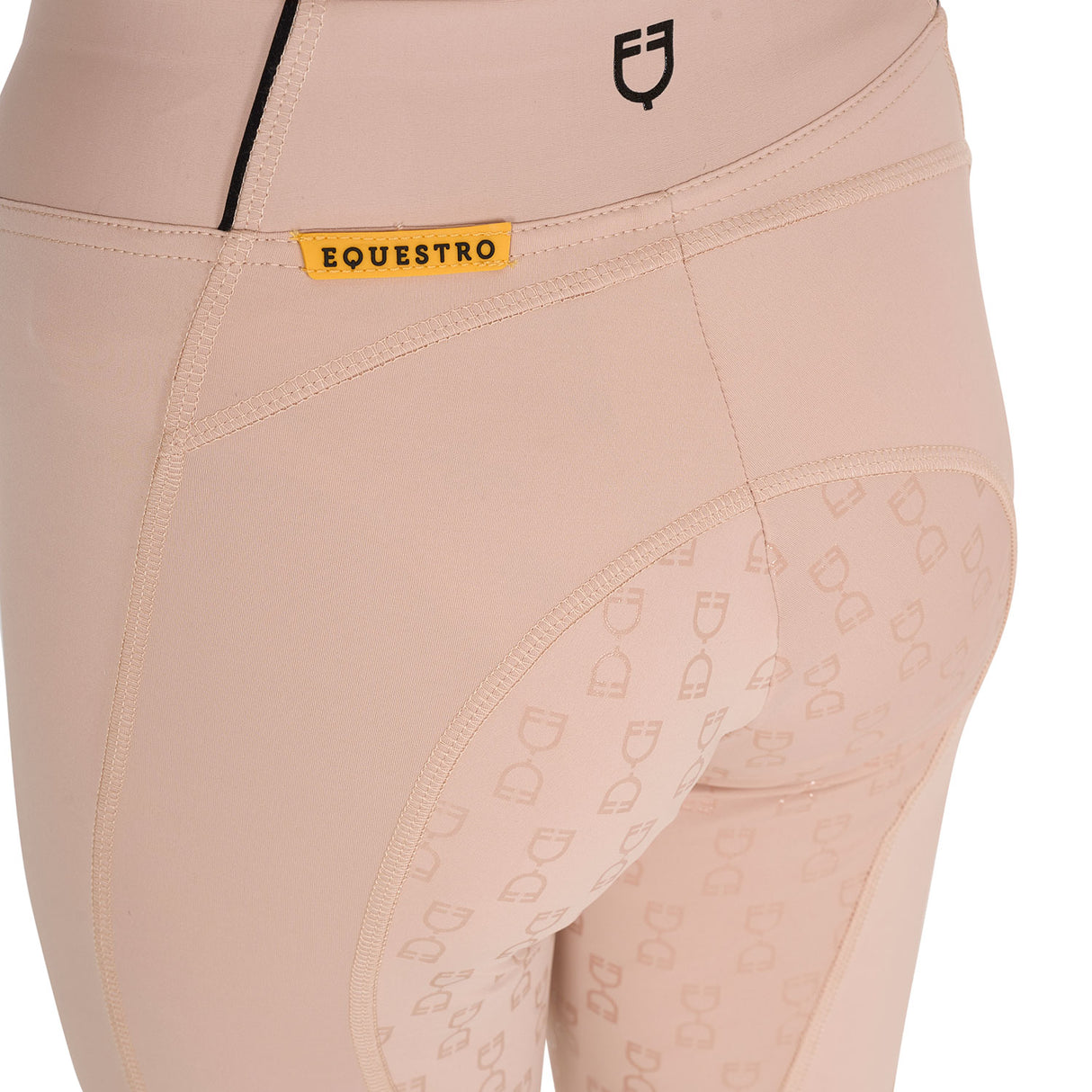 Equestro Girls' Slim Fit Grip Leggings With Logo