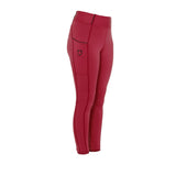 Equestro Girls' Slim Fit Grip Leggings With Logo