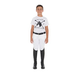 Equestro Kids' T-Shirt With Equestrian Print #colour_white