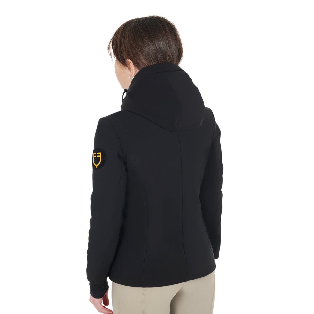 Equestro Unisex Kids Waterproof And Windproof Nylon Jacket #colour_black