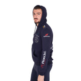 Men's sweatshirt with multi-logo hood