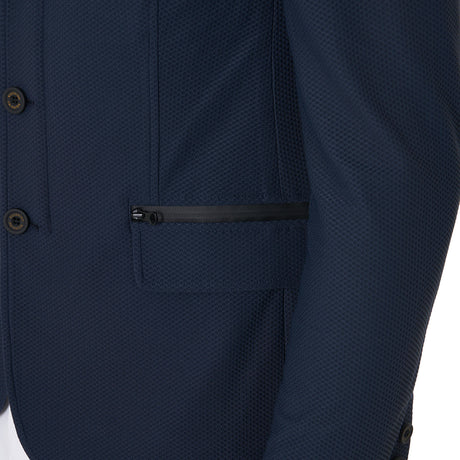 Men's competition jacket three buttons perforated fabric