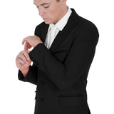 Men's competition jacket three buttons perforated fabric