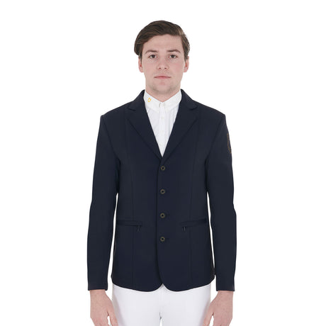 Men's competition jacket with contrasting embroidered logo