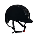 Helmet with colored velvet frame