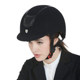 Helmet with colored velvet frame