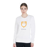 Equestro Women's Crewneck Sweatshirt With Central Logo #colour_white