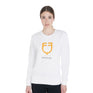 Equestro Women's Crewneck Sweatshirt With Central Logo #colour_white