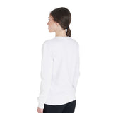 Equestro Women's Crewneck Sweatshirt With Central Logo #colour_white