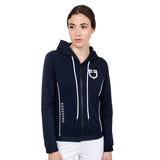 Women's sweatshirt with interlock front zip
