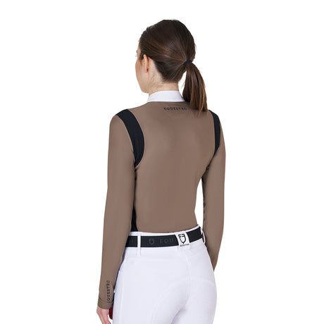 Women's slim fit polo shirt in technical fabric