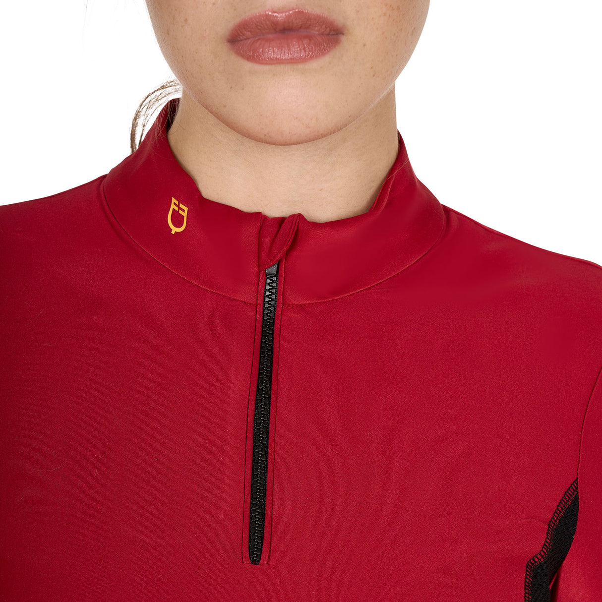 Equestro Women's Long-Sleeved Training Technical Polo Shirt