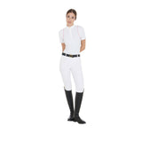 Women's slim fit competition polo shirt with buttons