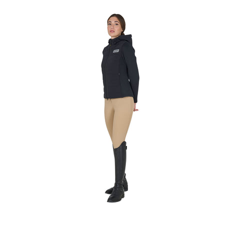 Women's hooded down jacket technical blend