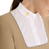 Women's slim fit buttoned competition polo shirt