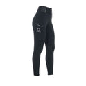 Equestro Women's Slim Fit High-Waisted Leggings with Rhinestones