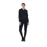 Equestro Women's Cropped Hoodie #colour_black