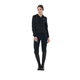 Equestro Women's Cropped Hoodie #colour_black
