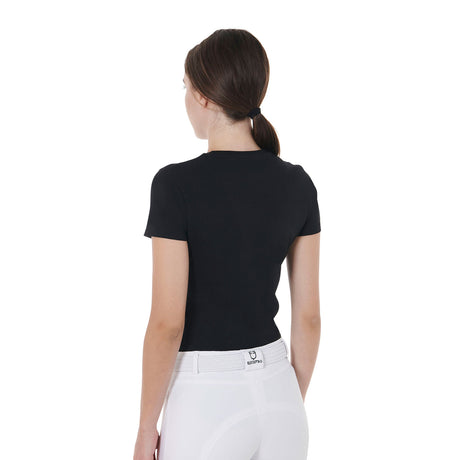 Equestro Women's Slim Fit Cotton T-Shirt Fluorescent Print