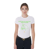 Equestro Women's Slim Fit Cotton T-Shirt Fluorescent Print