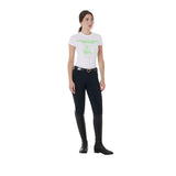 Equestro Women's Slim Fit Cotton T-Shirt Fluorescent Print