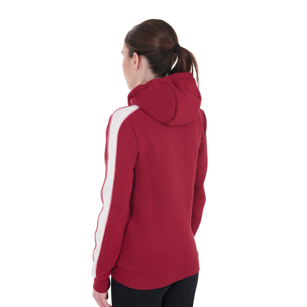 Equestro Women's Hooded Sweatshirt With Front Zip