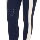 Equestro Women's Full Grip Two-Tone Leggings #colour_blue-white