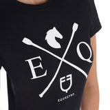 Equestro Women's Eq Cotton T-Shirt #colour_black