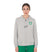 Equestro Women's Hoodie With Zip And Sponge Logo #colour_grey-green