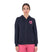 Equestro Women's Hoodie With Zip And Sponge Logo #colour_blue-fucsia