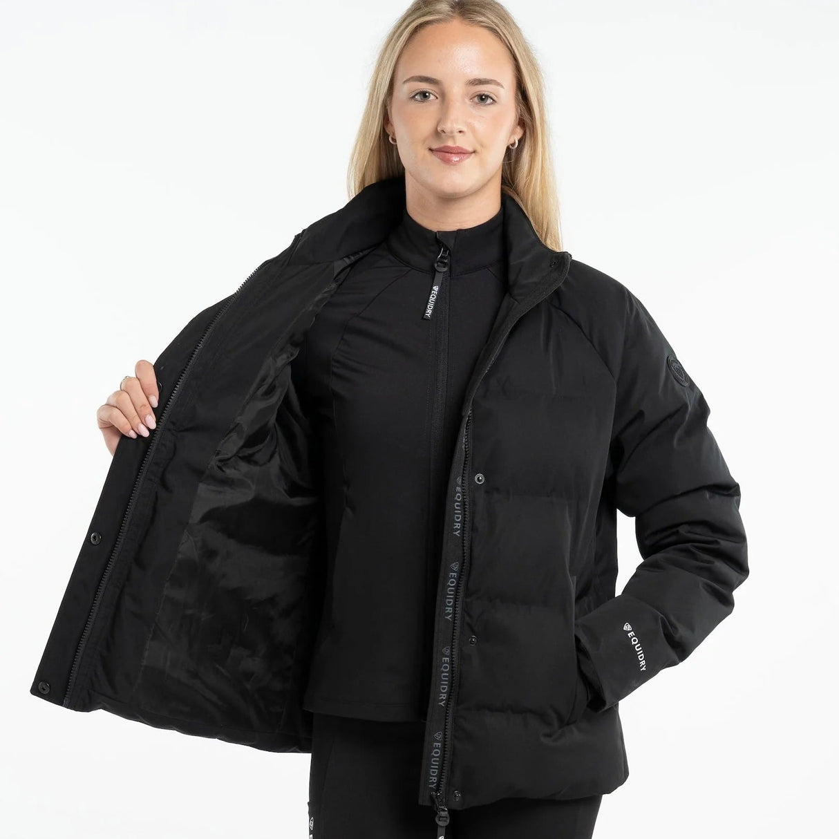 EQUIDRY Women's Talia Waterproof Puffer Jacket #colour_black