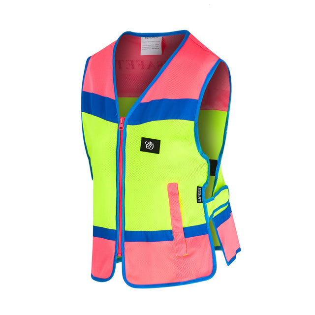 Equisafety Charlotte Dujardin Multi Mesh Waistcoat
#Colour_pink-yellow