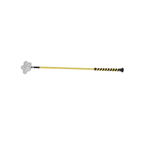 Hy Equestrian Daisy Maid Whip Yllow/silver/pk/teal Flowers