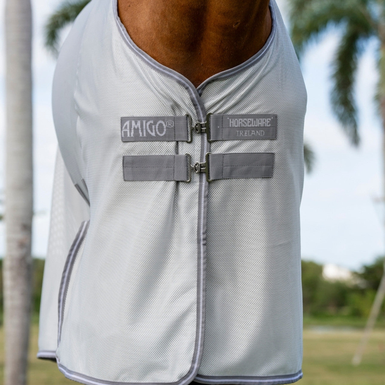 Horseware Ireland Amigo Bug Buster Fly Sheet #colour_silver-titanium-grey-silver