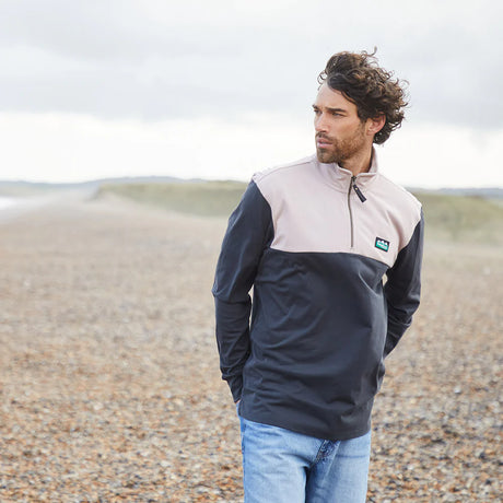 Ridgeline Mens Salthouse Zip Top #colour_shale-multi
