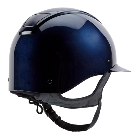 Champion Insight Glitter Round Wide Peak Riding Hat #colour_metallic-navy-sparkle-navy